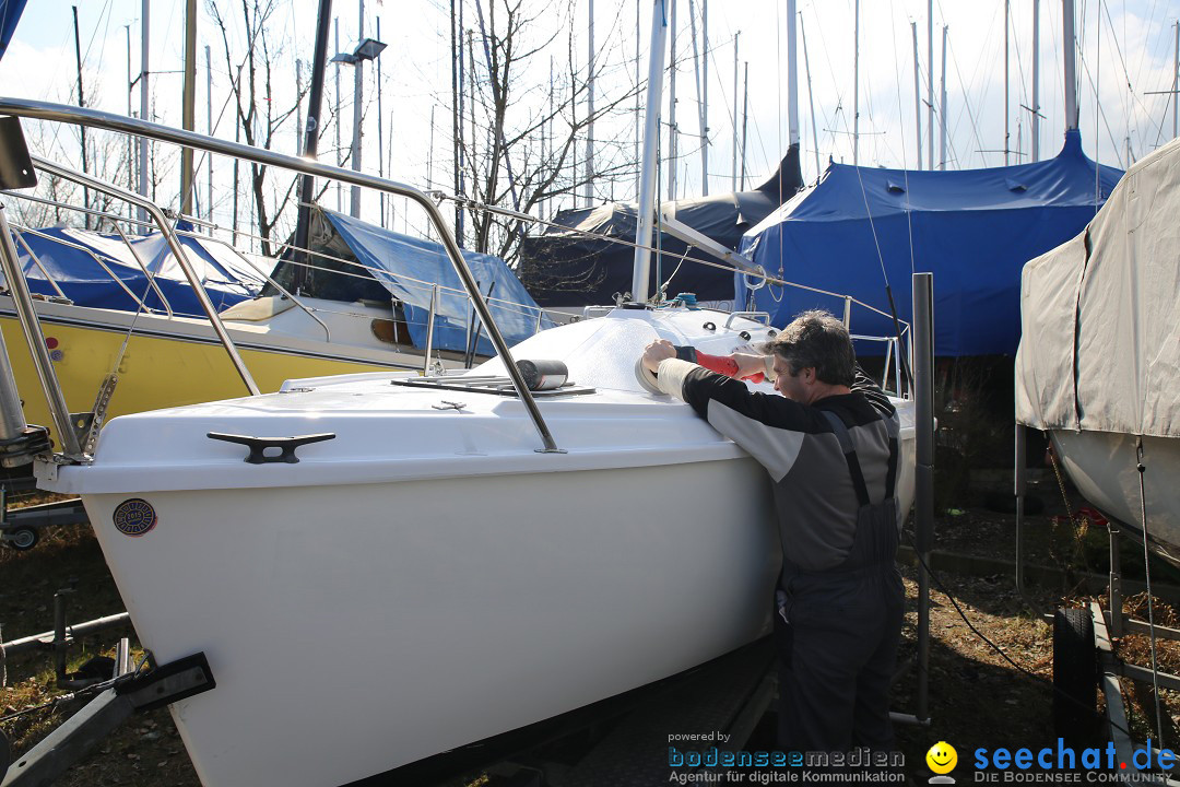 Bodenseeboot - Bootsaufbereitung: Langenargen am Bodensee, 13.03.2016