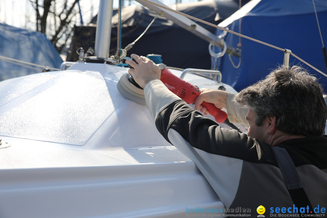 Bodenseeboot - Bootsaufbereitung: Langenargen am Bodensee, 13.03.2016