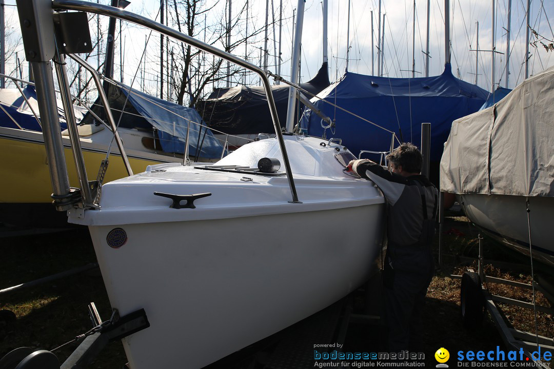 Bodenseeboot - Bootsaufbereitung: Langenargen am Bodensee, 13.03.2016