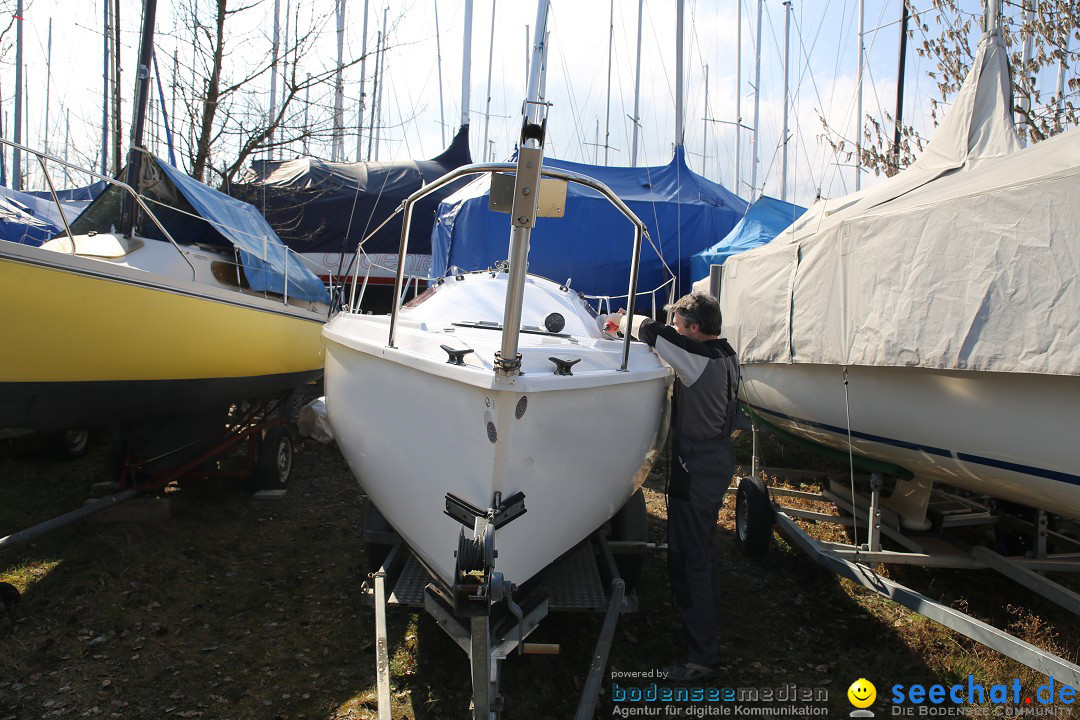 Bodenseeboot - Bootsaufbereitung: Langenargen am Bodensee, 13.03.2016