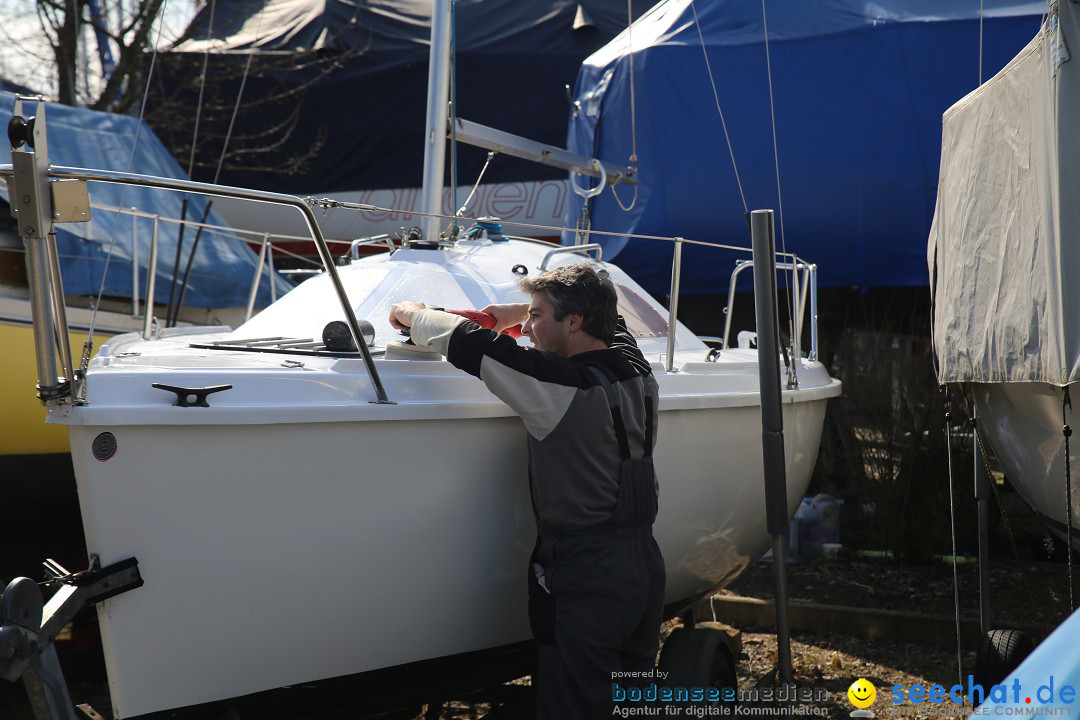 Bodenseeboot - Bootsaufbereitung: Langenargen am Bodensee, 13.03.2016