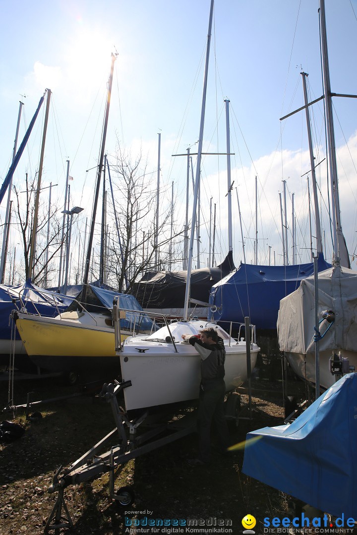 Bodenseeboot - Bootsaufbereitung: Langenargen am Bodensee, 13.03.2016