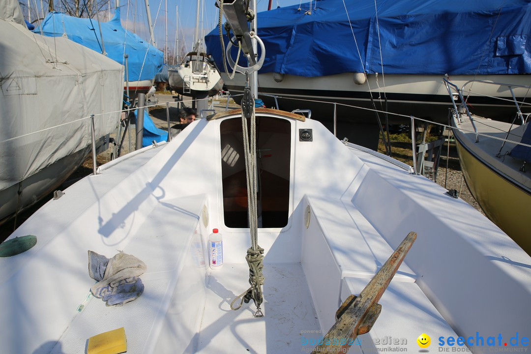 Bodenseeboot - Bootsaufbereitung: Langenargen am Bodensee, 13.03.2016