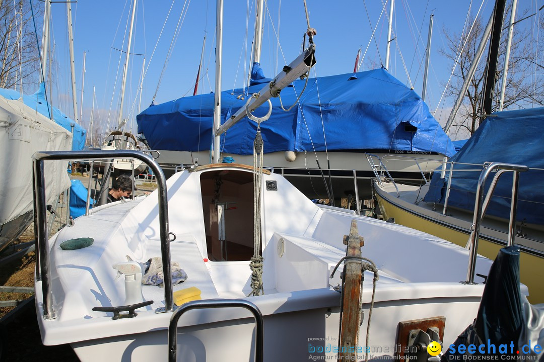 Bodenseeboot - Bootsaufbereitung: Langenargen am Bodensee, 13.03.2016