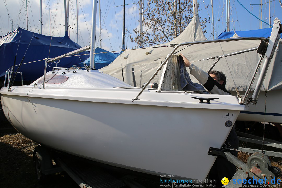 Bodenseeboot - Bootsaufbereitung: Langenargen am Bodensee, 13.03.2016