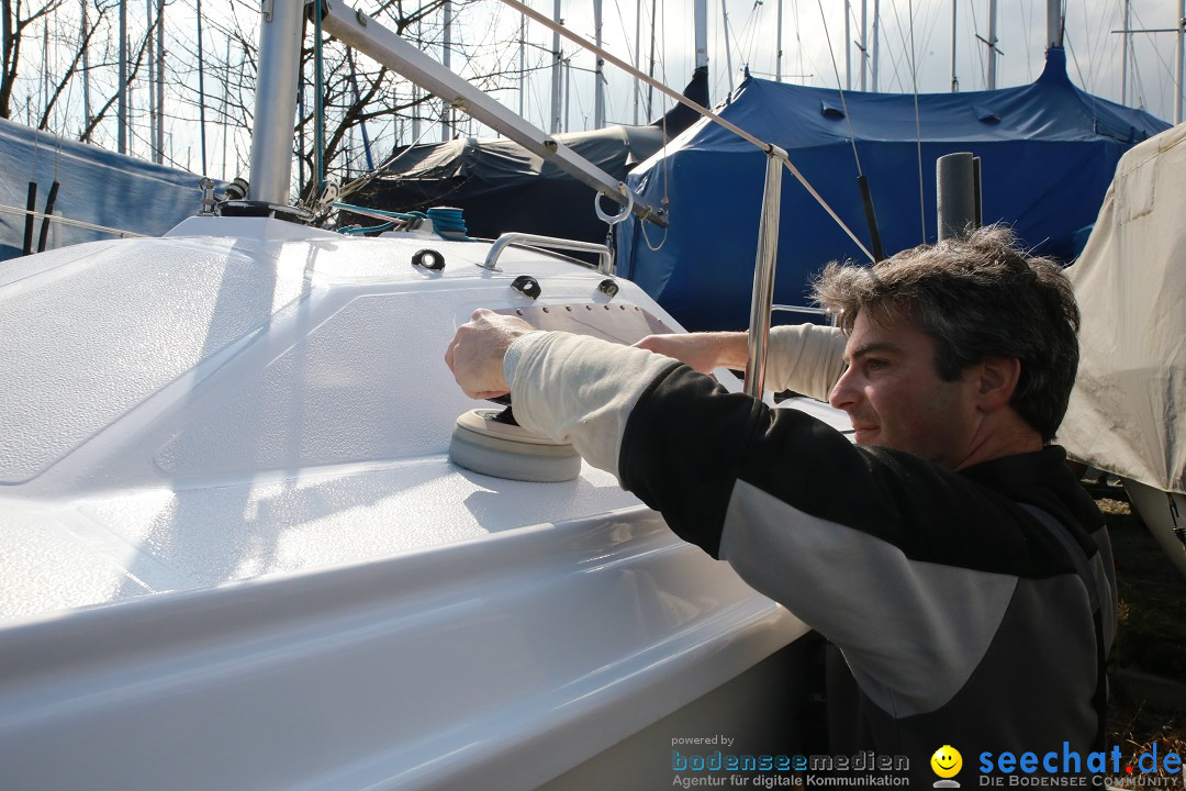 Bodenseeboot - Bootsaufbereitung: Langenargen am Bodensee, 13.03.2016