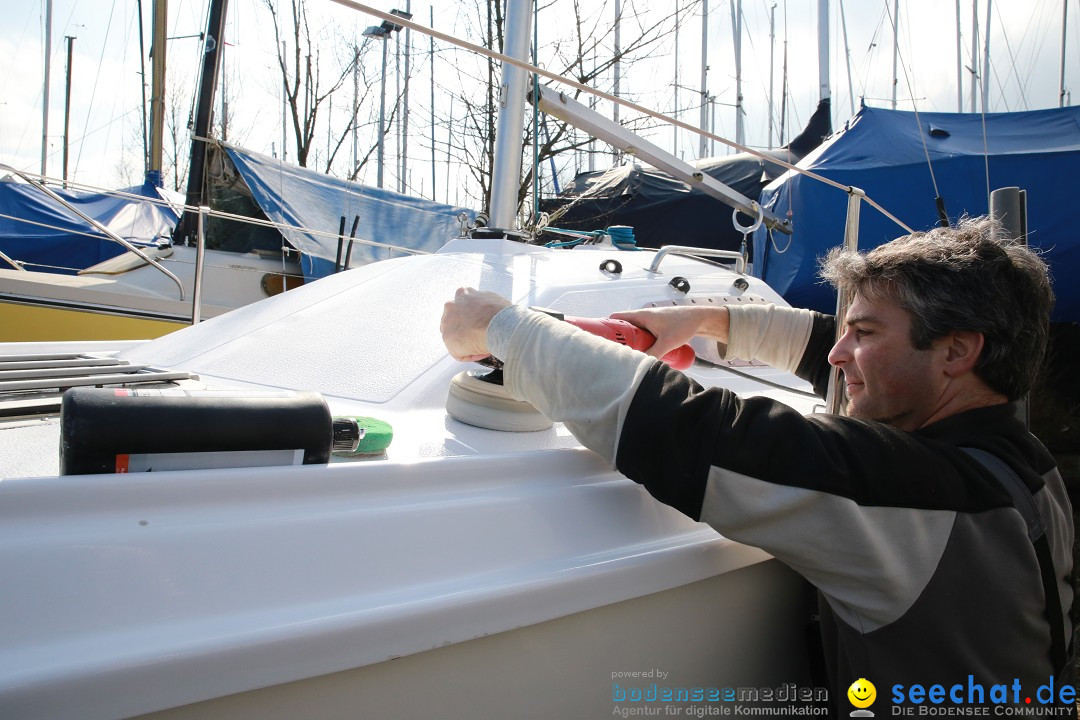 Bodenseeboot - Bootsaufbereitung: Langenargen am Bodensee, 13.03.2016