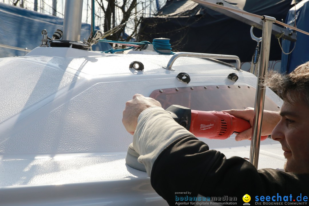 Bodenseeboot - Bootsaufbereitung: Langenargen am Bodensee, 13.03.2016