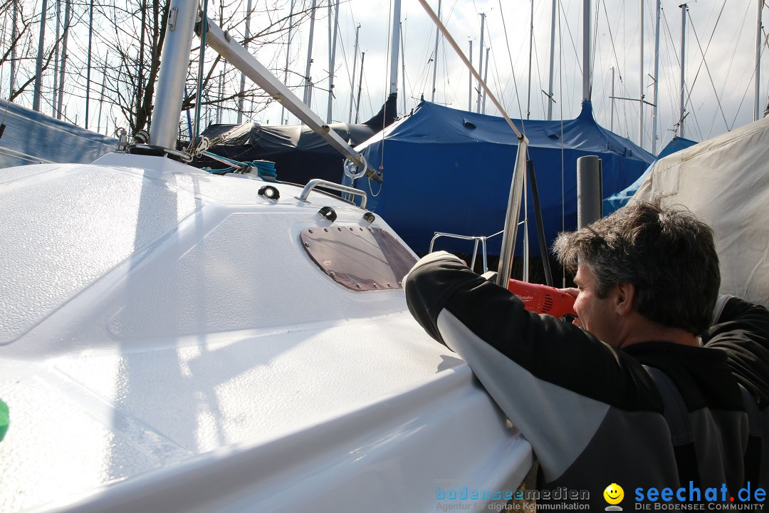 Bodenseeboot - Bootsaufbereitung: Langenargen am Bodensee, 13.03.2016