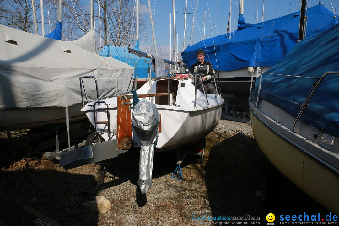 Bodenseeboot - Bootsaufbereitung: Langenargen am Bodensee, 13.03.2016