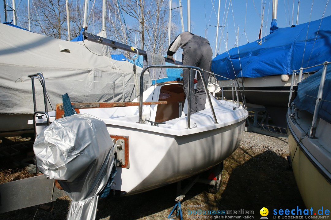 Bodenseeboot - Bootsaufbereitung: Langenargen am Bodensee, 13.03.2016