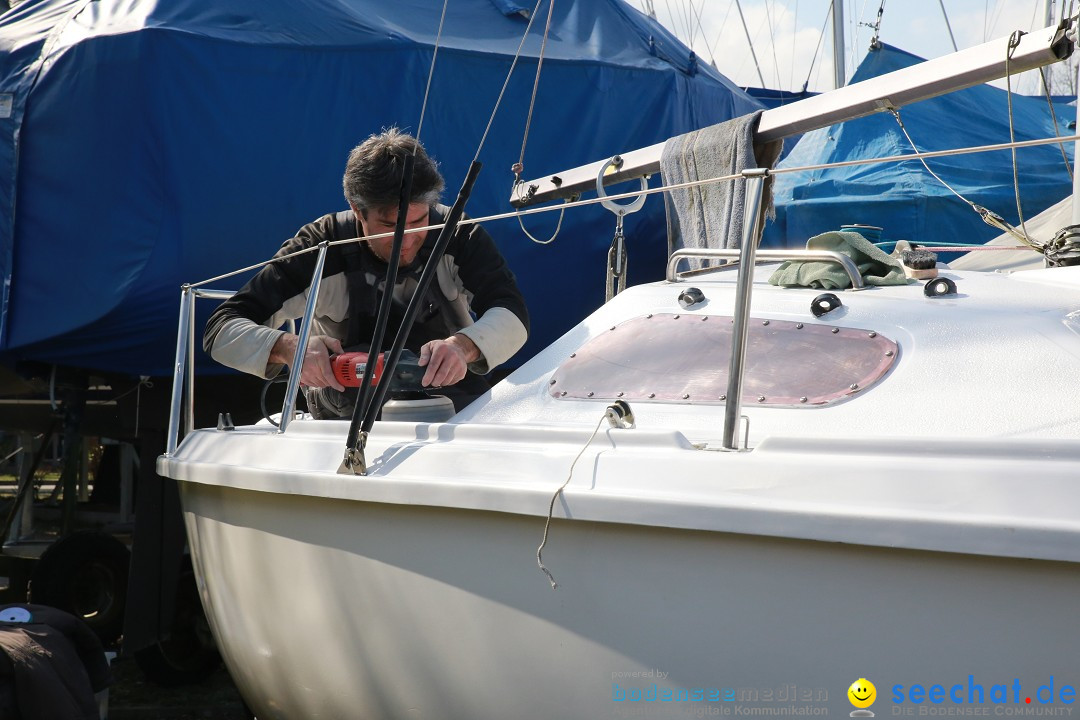 Bodenseeboot - Bootsaufbereitung: Langenargen am Bodensee, 13.03.2016