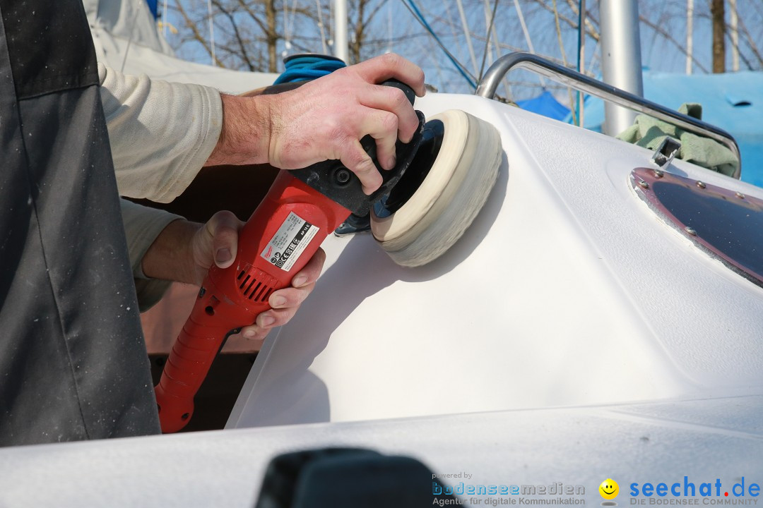 Bodenseeboot - Bootsaufbereitung: Langenargen am Bodensee, 13.03.2016