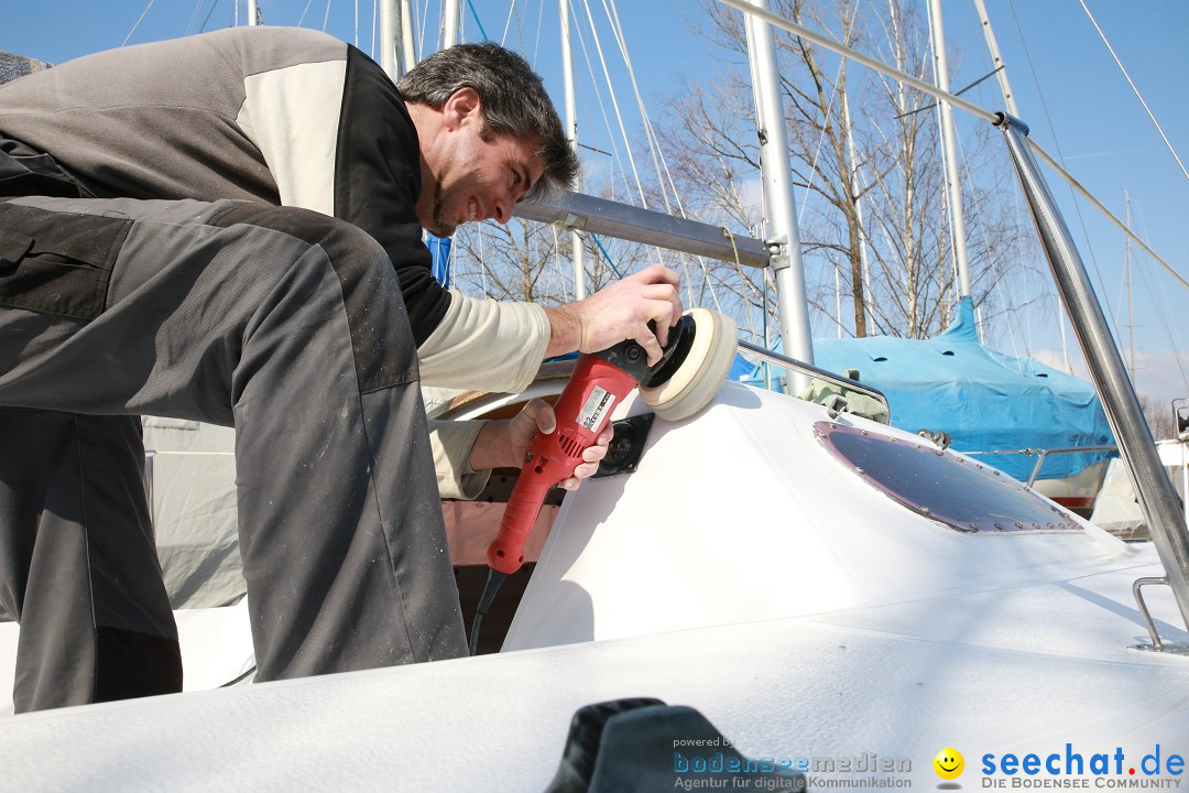 Bodenseeboot - Bootsaufbereitung: Langenargen am Bodensee, 13.03.2016