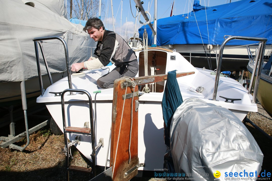 Bodenseeboot - Bootsaufbereitung: Langenargen am Bodensee, 13.03.2016