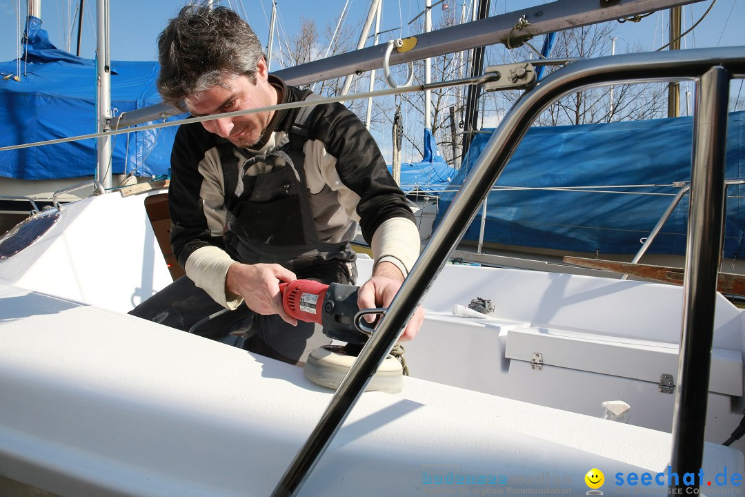 Bodenseeboot - Bootsaufbereitung: Langenargen am Bodensee, 13.03.2016