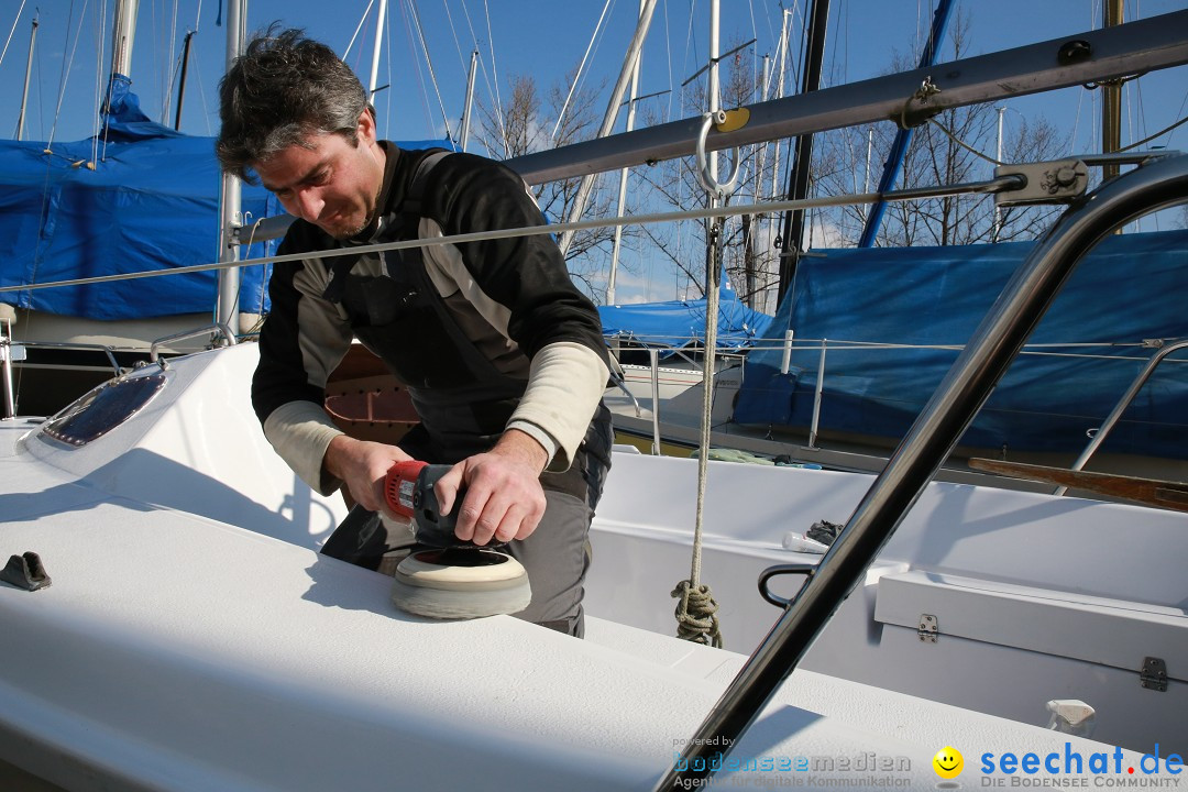 Bodenseeboot - Bootsaufbereitung: Langenargen am Bodensee, 13.03.2016