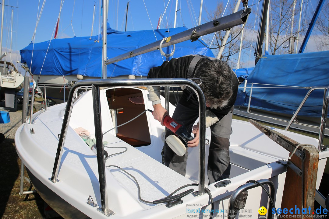 Bodenseeboot - Bootsaufbereitung: Langenargen am Bodensee, 13.03.2016