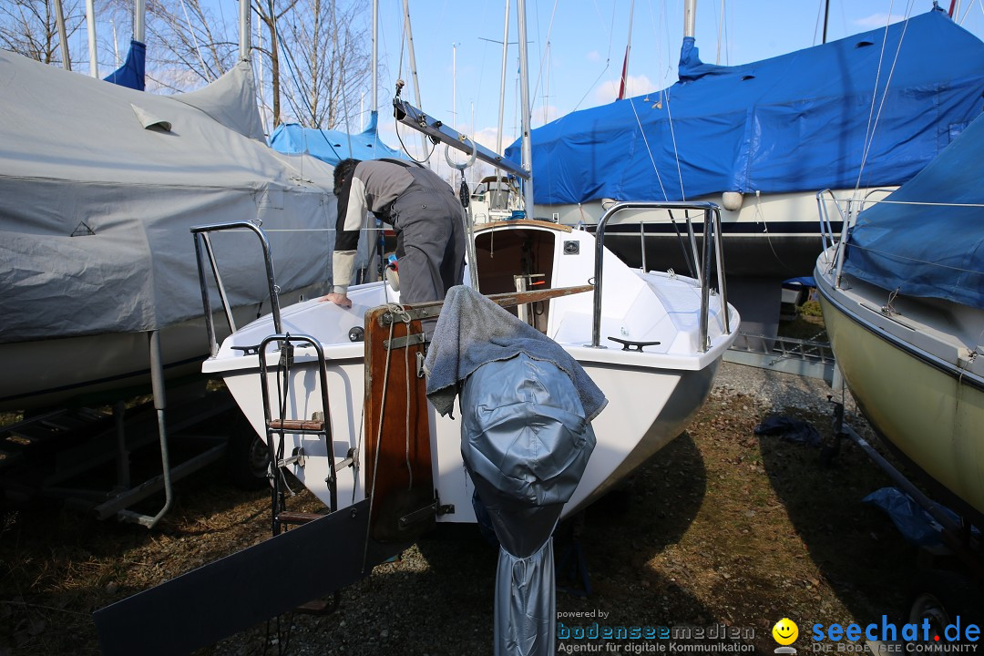 Bodenseeboot - Bootsaufbereitung: Langenargen am Bodensee, 13.03.2016