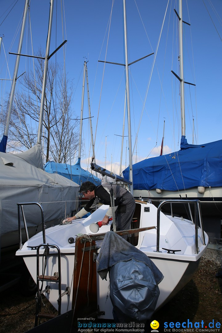 Bodenseeboot - Bootsaufbereitung: Langenargen am Bodensee, 13.03.2016