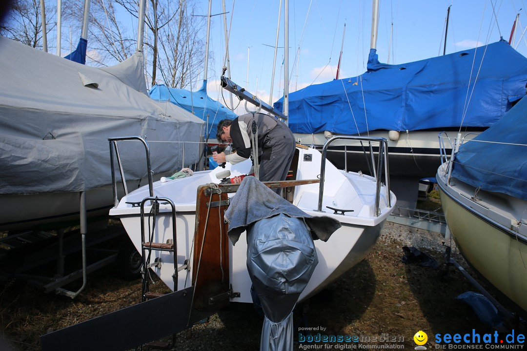 Bodenseeboot - Bootsaufbereitung: Langenargen am Bodensee, 13.03.2016