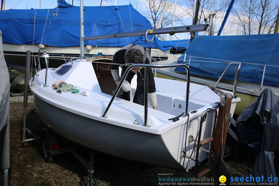 Bodenseeboot - Bootsaufbereitung: Langenargen am Bodensee, 13.03.2016