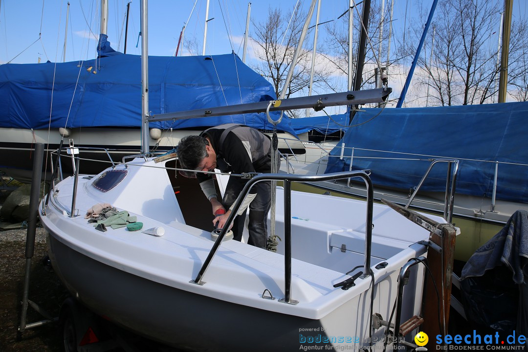 Bodenseeboot - Bootsaufbereitung: Langenargen am Bodensee, 13.03.2016