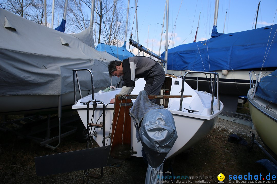 Bodenseeboot - Bootsaufbereitung: Langenargen am Bodensee, 13.03.2016