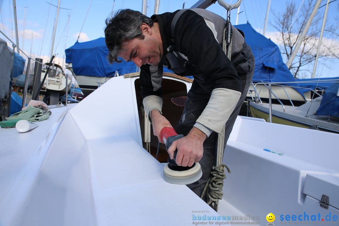 Bodenseeboot - Bootsaufbereitung: Langenargen am Bodensee, 13.03.2016