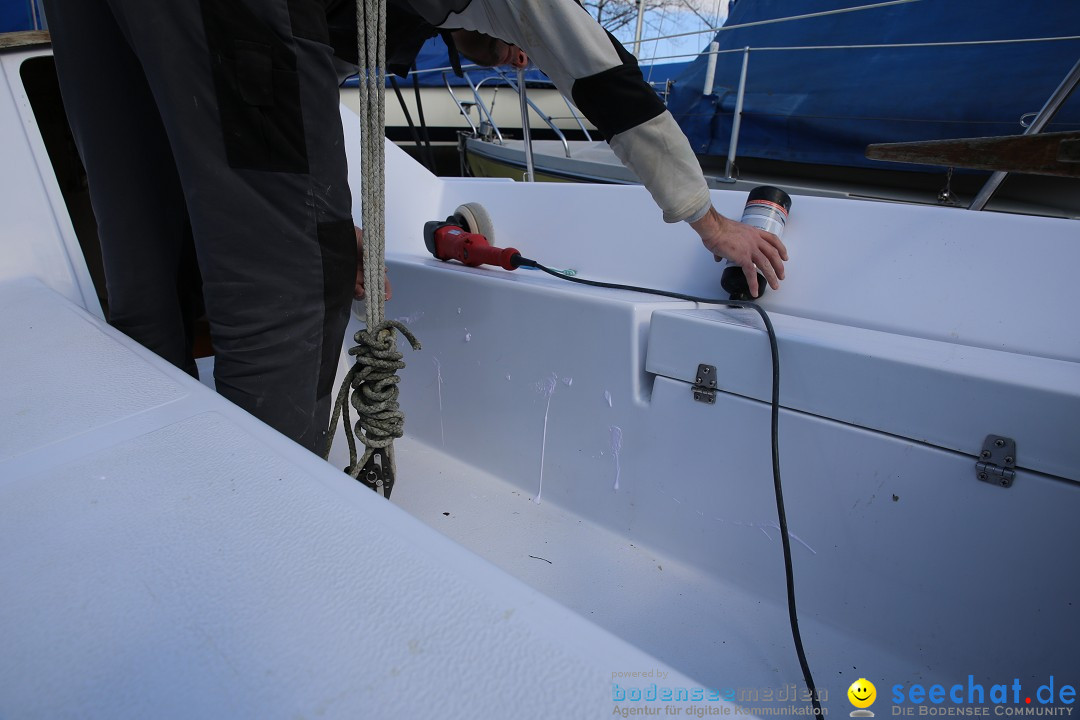 Bodenseeboot - Bootsaufbereitung: Langenargen am Bodensee, 13.03.2016