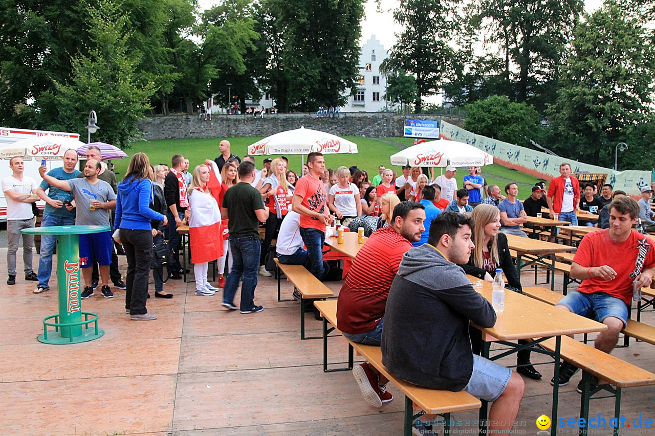 EM-2016 Public Viewing Polen vs. Portugal: Arbon am Bodensee, 30.06.2016