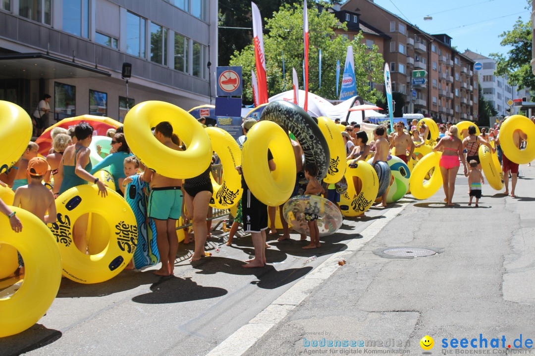 Slide my City - Wasserrutsche: St. Gallen in der Schweiz, 30.07.2016