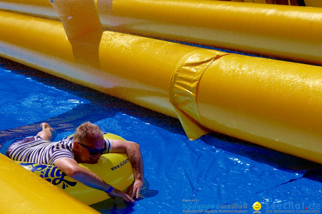 Slide my City - Wasserrutsche: St. Gallen in der Schweiz, 30.07.2016