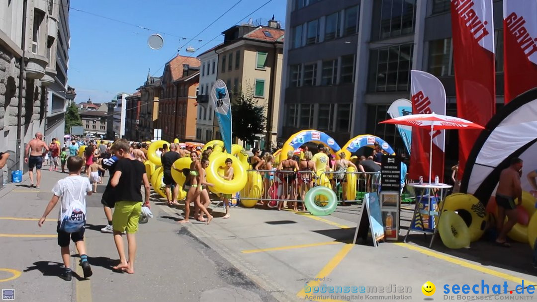 Slide my City - Wasserrutsche: St. Gallen in der Schweiz, 30.07.2016