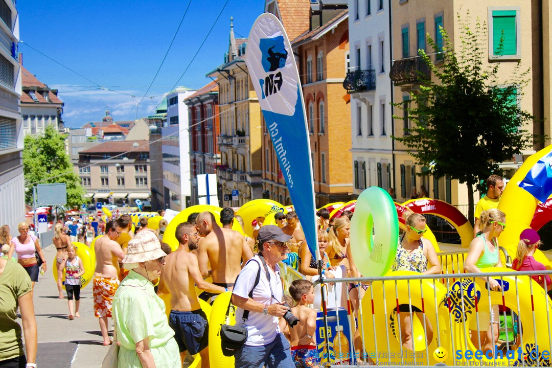 Slide my City - Wasserrutsche: St. Gallen in der Schweiz, 30.07.2016