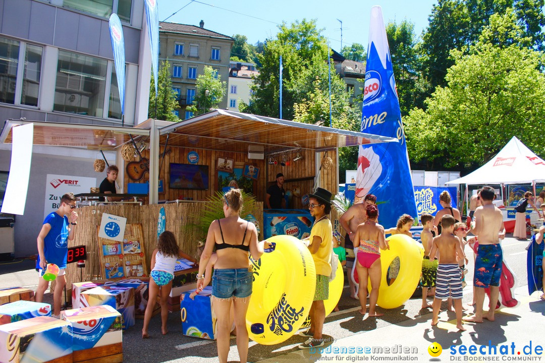 Slide my City - Wasserrutsche: St. Gallen in der Schweiz, 30.07.2016