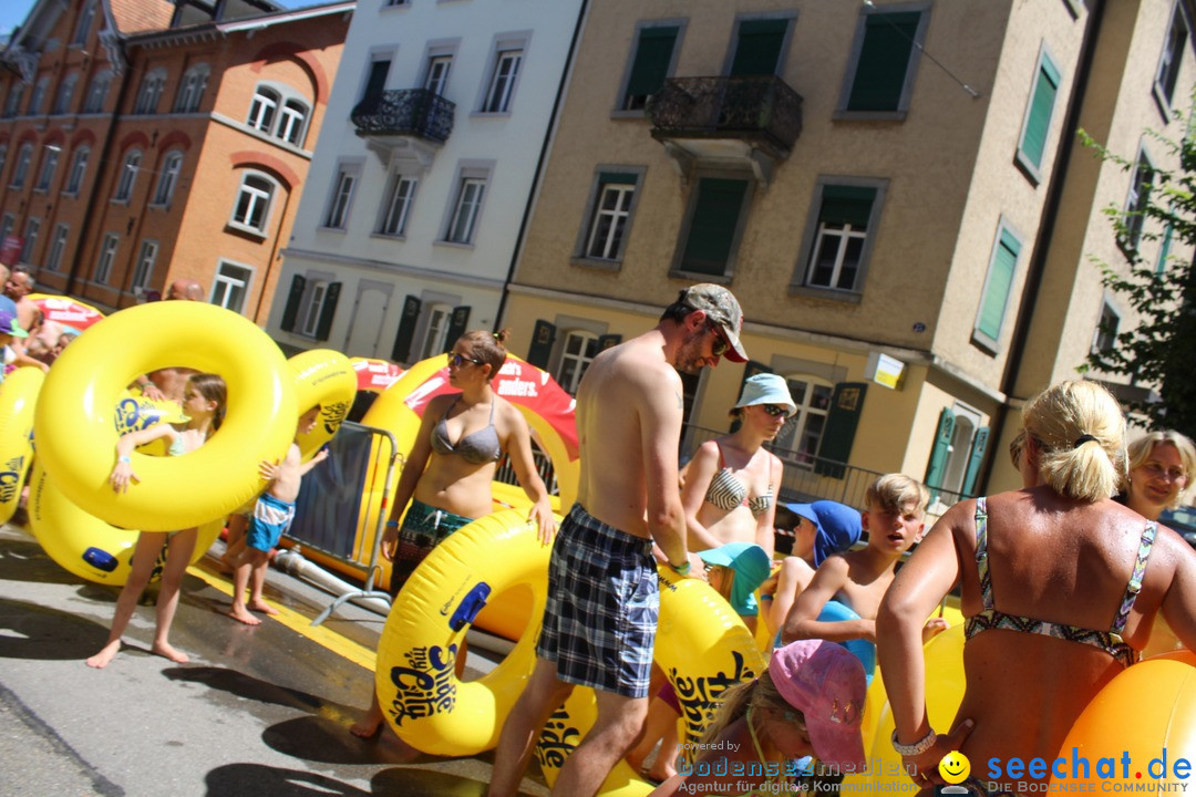 Slide my City - Wasserrutsche: St. Gallen in der Schweiz, 30.07.2016