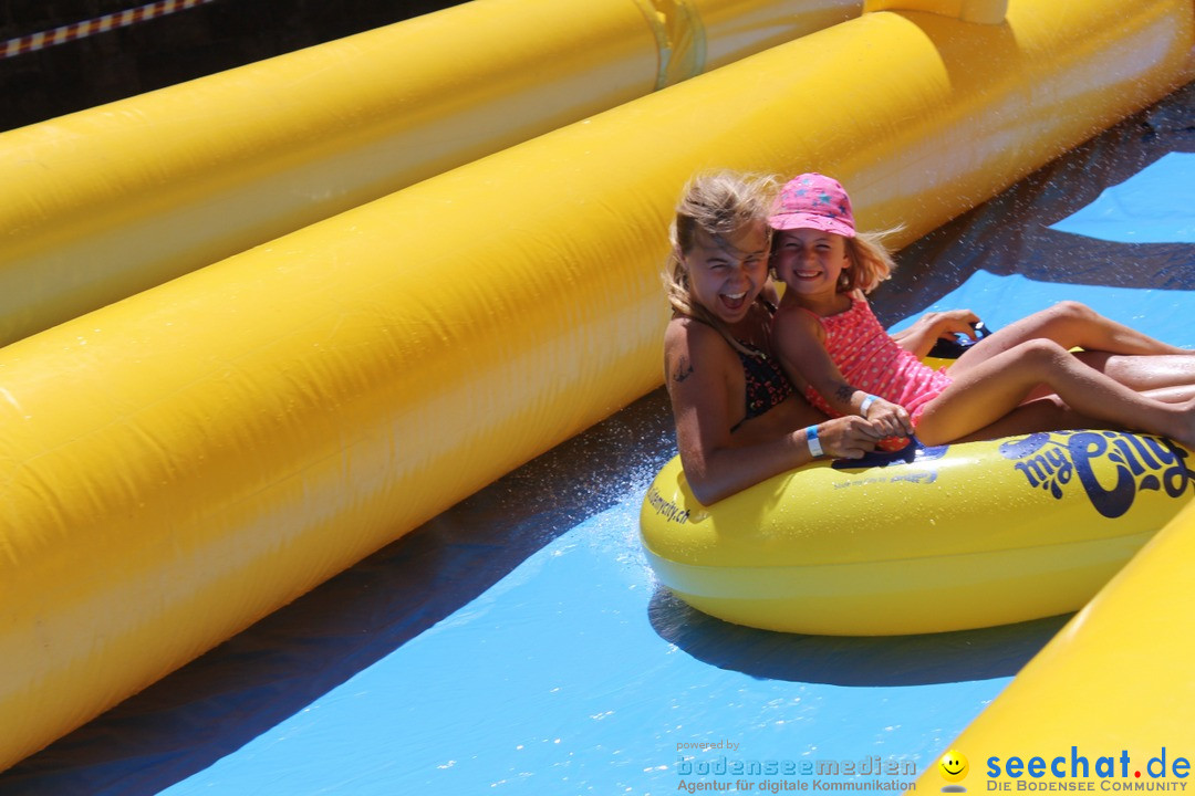 Slide my City - Wasserrutsche: St. Gallen in der Schweiz, 30.07.2016