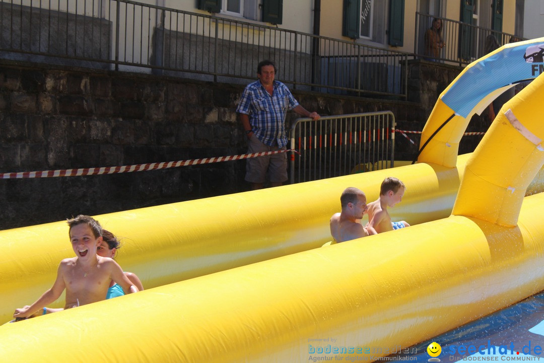 Slide my City - Wasserrutsche: St. Gallen in der Schweiz, 30.07.2016