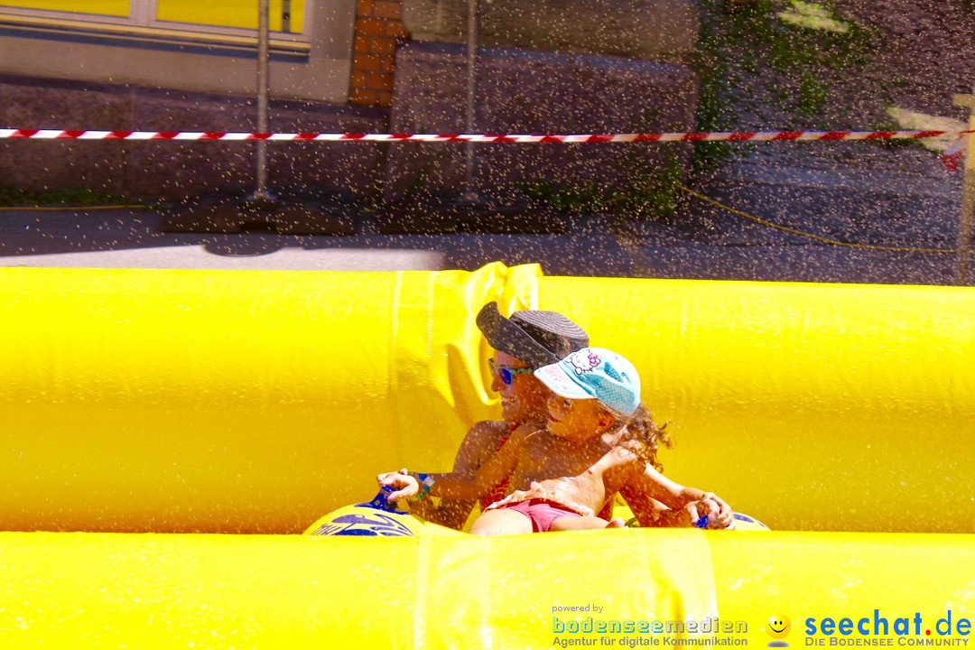 Slide my City - Wasserrutsche: St. Gallen in der Schweiz, 30.07.2016