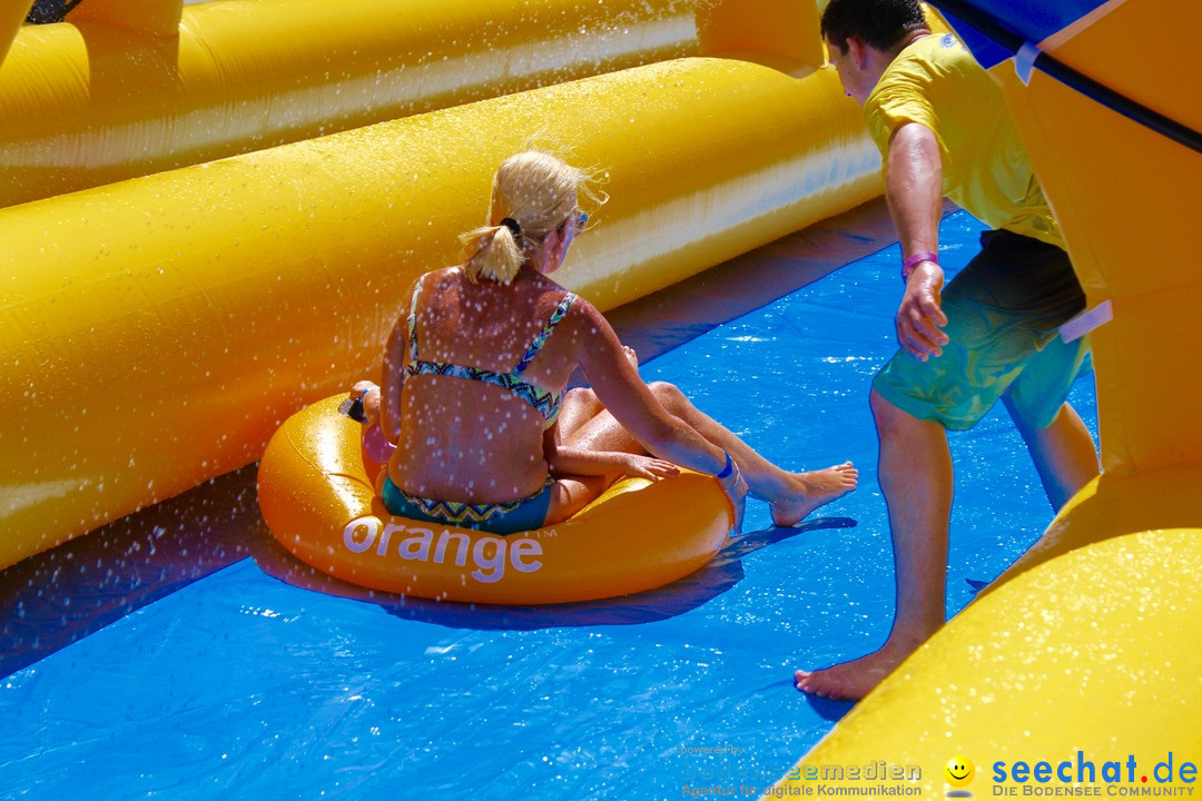 Slide my City - Wasserrutsche: St. Gallen in der Schweiz, 30.07.2016