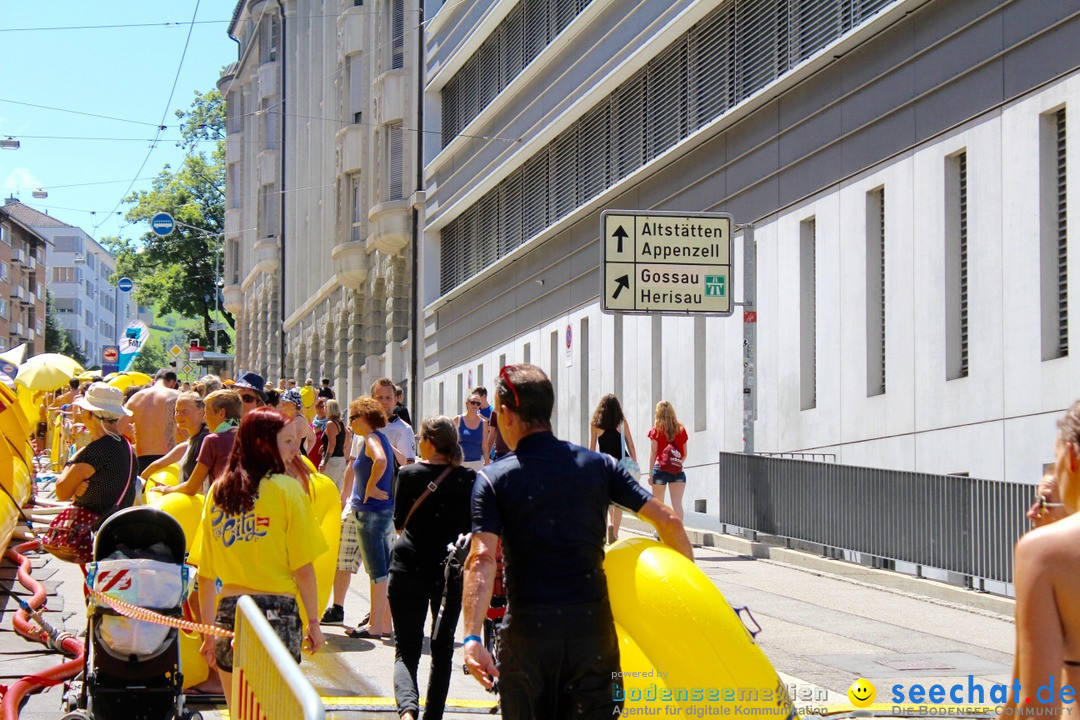 Slide my City - Wasserrutsche: St. Gallen in der Schweiz, 30.07.2016