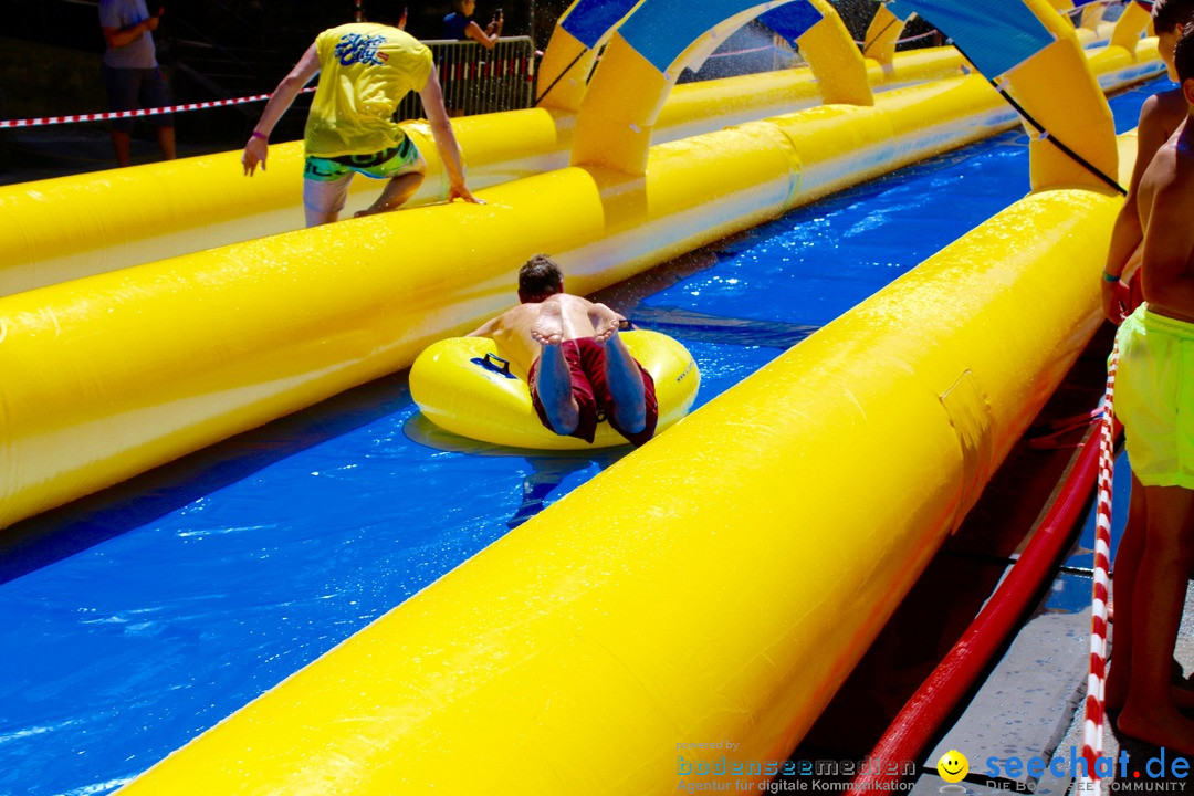 Slide my City - Wasserrutsche: St. Gallen in der Schweiz, 30.07.2016