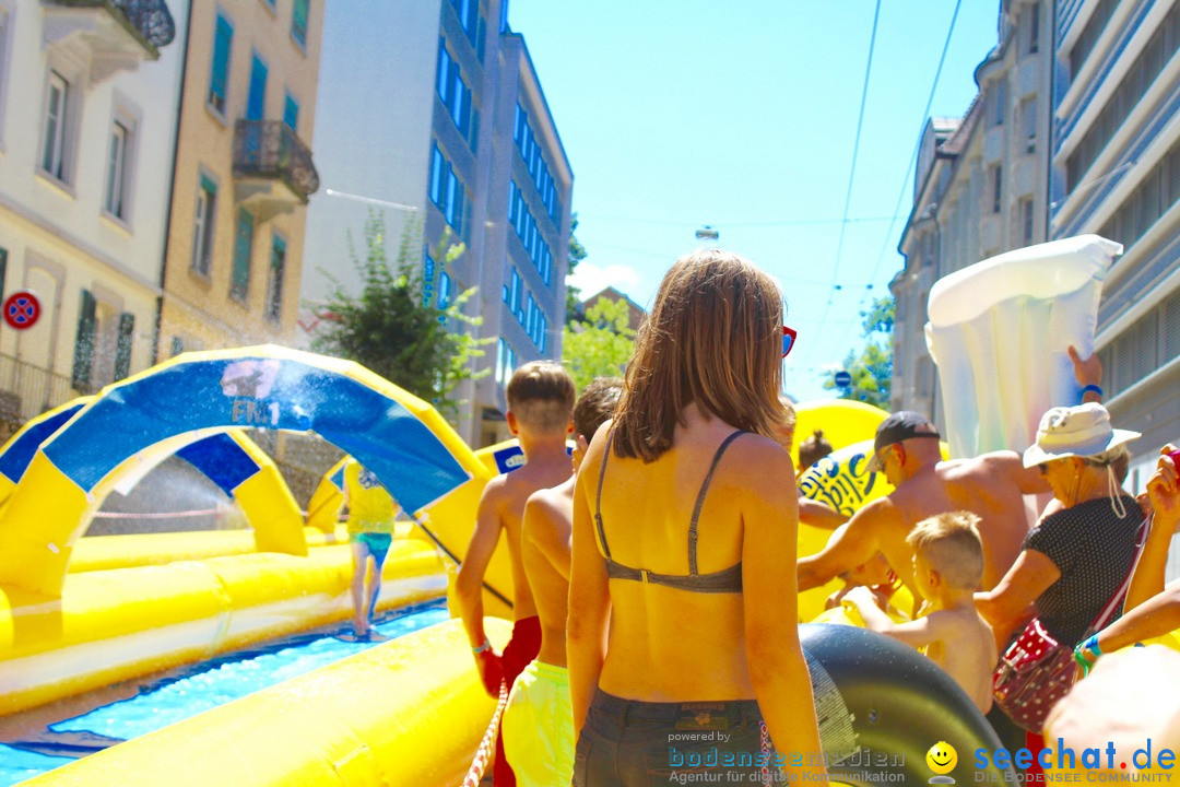 Slide my City - Wasserrutsche: St. Gallen in der Schweiz, 30.07.2016