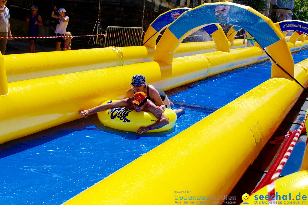 Slide my City - Wasserrutsche: St. Gallen in der Schweiz, 30.07.2016