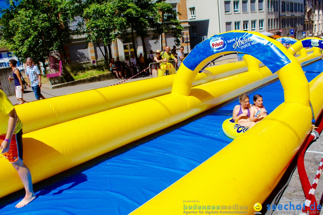 Slide my City - Wasserrutsche: St. Gallen in der Schweiz, 30.07.2016