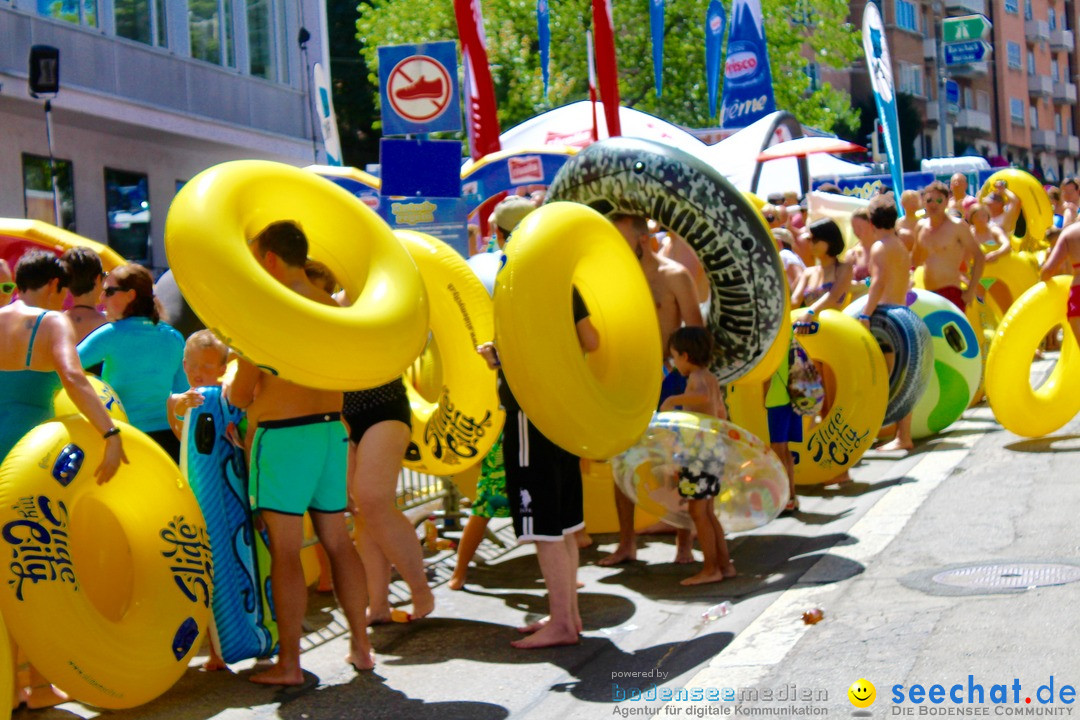 Slide my City - Wasserrutsche: St. Gallen in der Schweiz, 30.07.2016