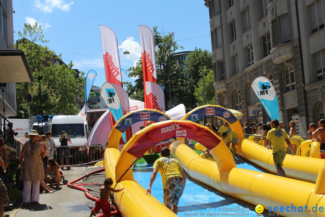 Slide my City - Wasserrutsche: St. Gallen in der Schweiz, 30.07.2016