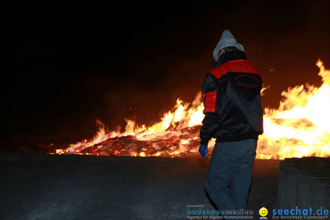 Funkenfeuer Fasnet - Unteruhldingen am Bodensee, 04.03.2017