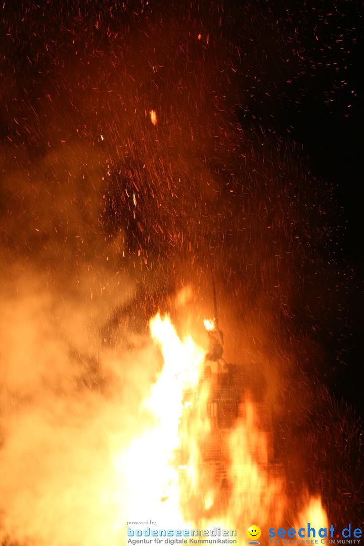 Funkenfeuer in Ittendorf bei Markdorf am Bodensee, 05.03.2017